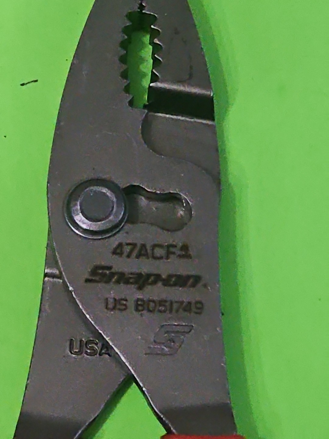 *NEW & UNUSED* Snap On 47ACF CLASSIC RED – Combo Slip Joint Pliers FREE SHIP