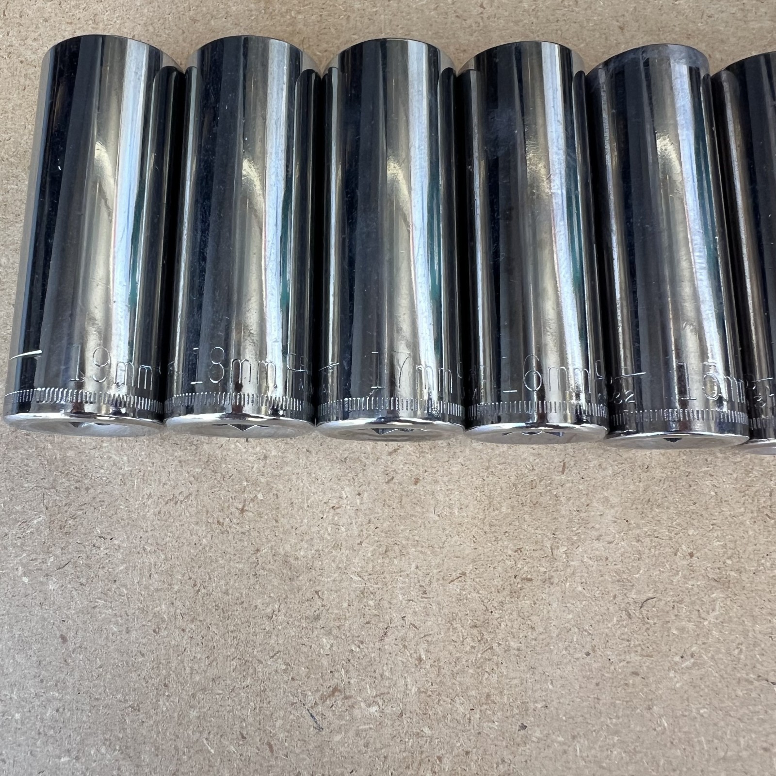 Craftsman 3/8″ Drive 11 Pc Metric Deep Socket Set 9mm-19mm 6 Pt -G2- USA NOS