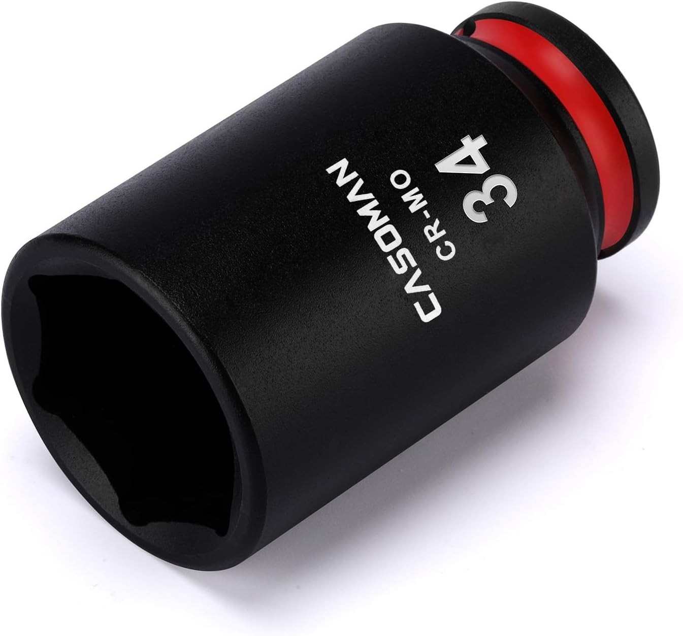 CASOMAN 1/2″ Drive x 34mm Deep Impact Socket, 6-Point, Metric, CR-MO