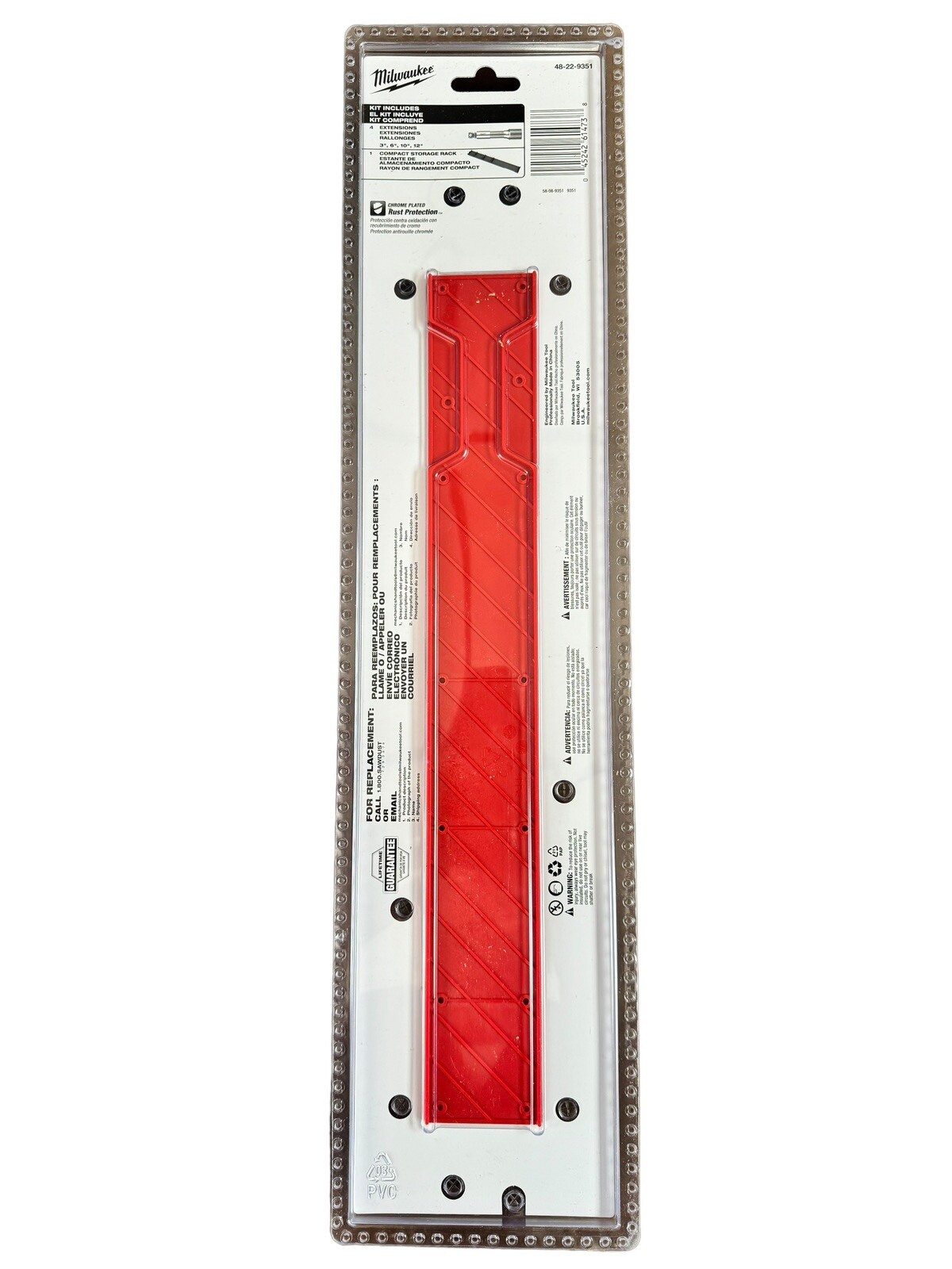 Milwaukee Tools 48-22-9351 4pc 3/8″ Inch Drive Chrome Wobble Extension Set