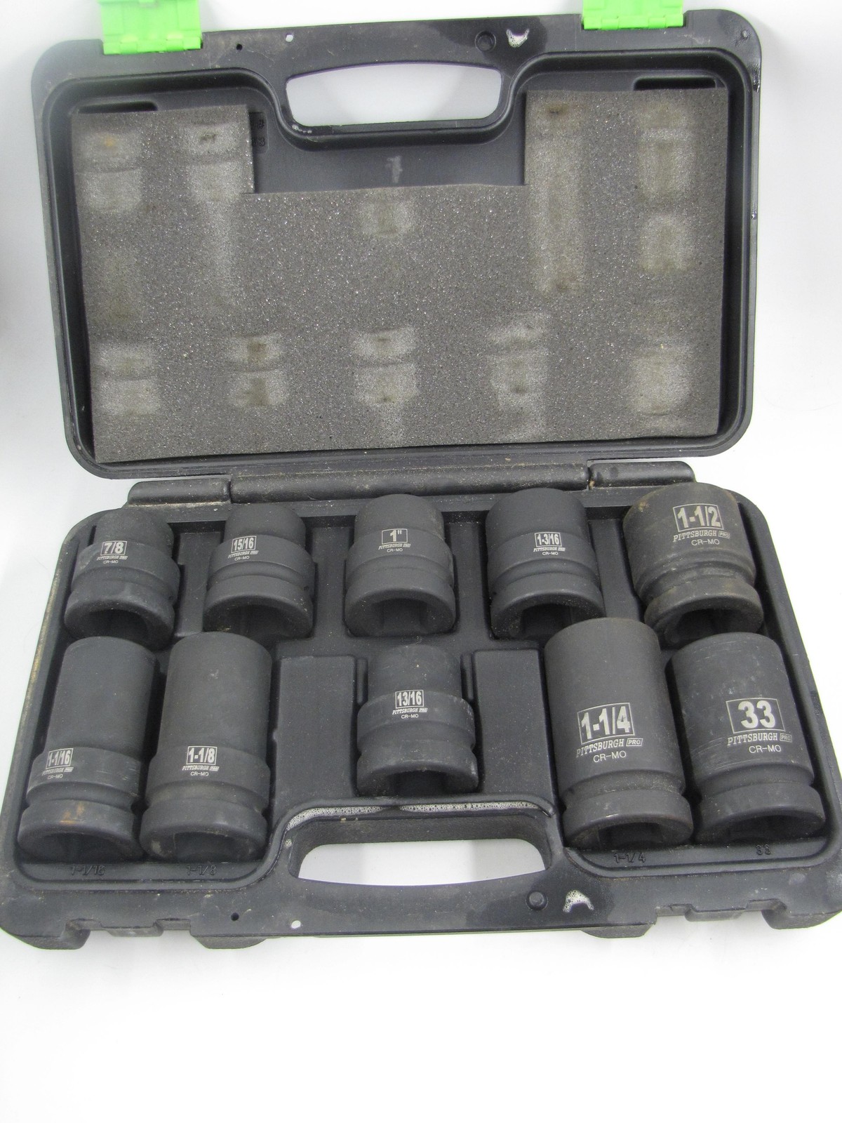 Pittsburgh Pro 69280 Impact Socket Set 10 Pc SAE Metric 6 Point Black Case CR-MO