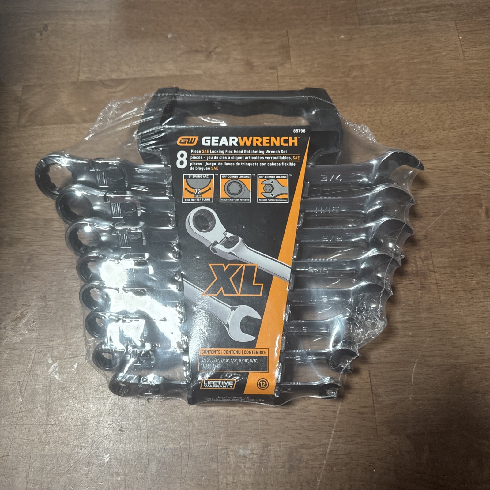 8-piece 5/16″ to 3/4″ 12-Point Locking Flexible Head 72 8-piece 5/16″ to 3/4″
