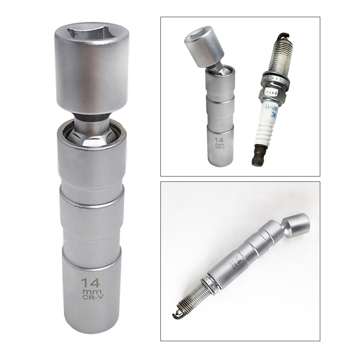 14mm 12 Point Thin walled Swivel Spark Plug Socket For BMW