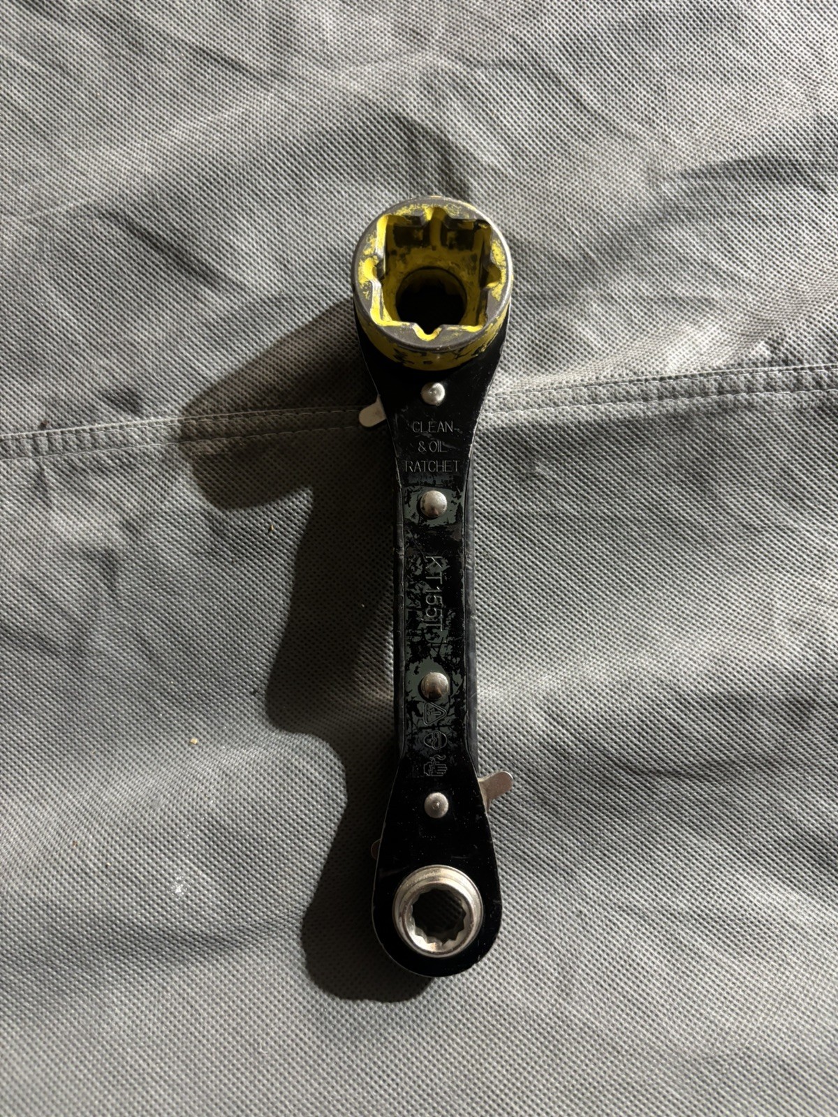 Klein Tools KT155HD Heavy-Duty 5-In-1 Lineman’s Ratcheting Wrench Ratchet