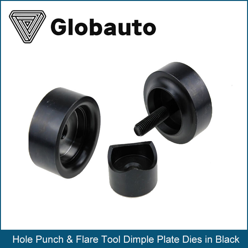 Globauto 1-1/2″ Hole Punch & Flare Tool Dimple Plate Dies in Black