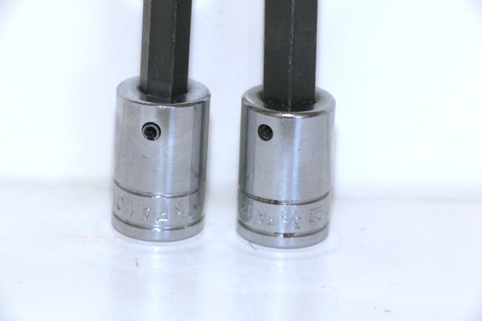 2 SNAP-ON LONG HEX BIT SOCKETS- FA10L, AND FA12L