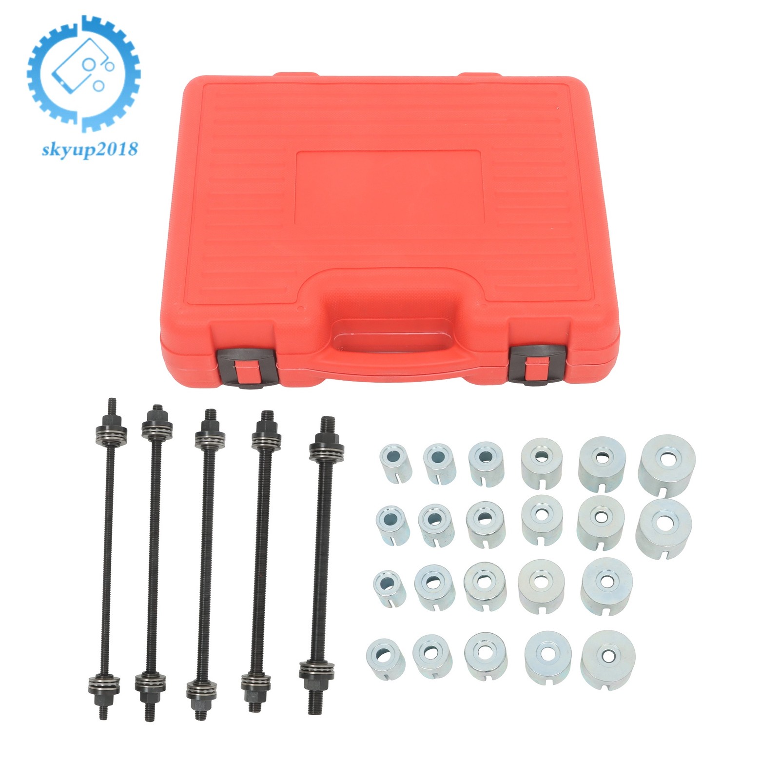27Pcs Universal Press and Pull Sleeve Kit Bush Bearing Removal Insertion Tool