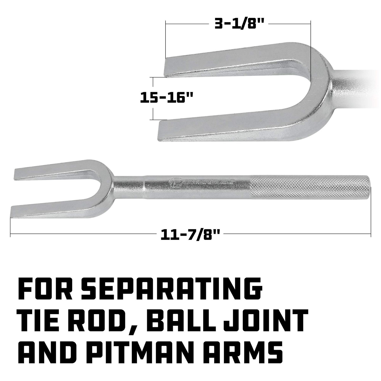 Powerbuilt 15/16-Inch Ball Joint Separator Tool – Pickle 15/16 in., Silver