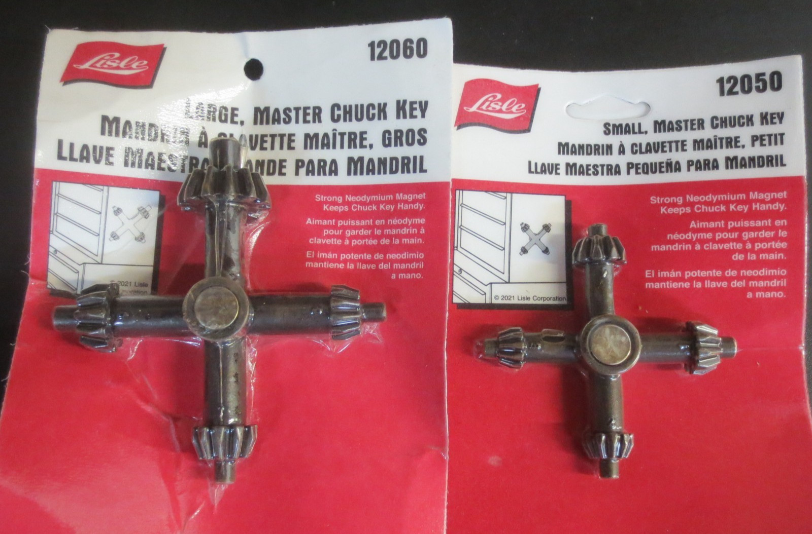 Lisle 12050 Small or 12060 Large Magnetic Chuck Key