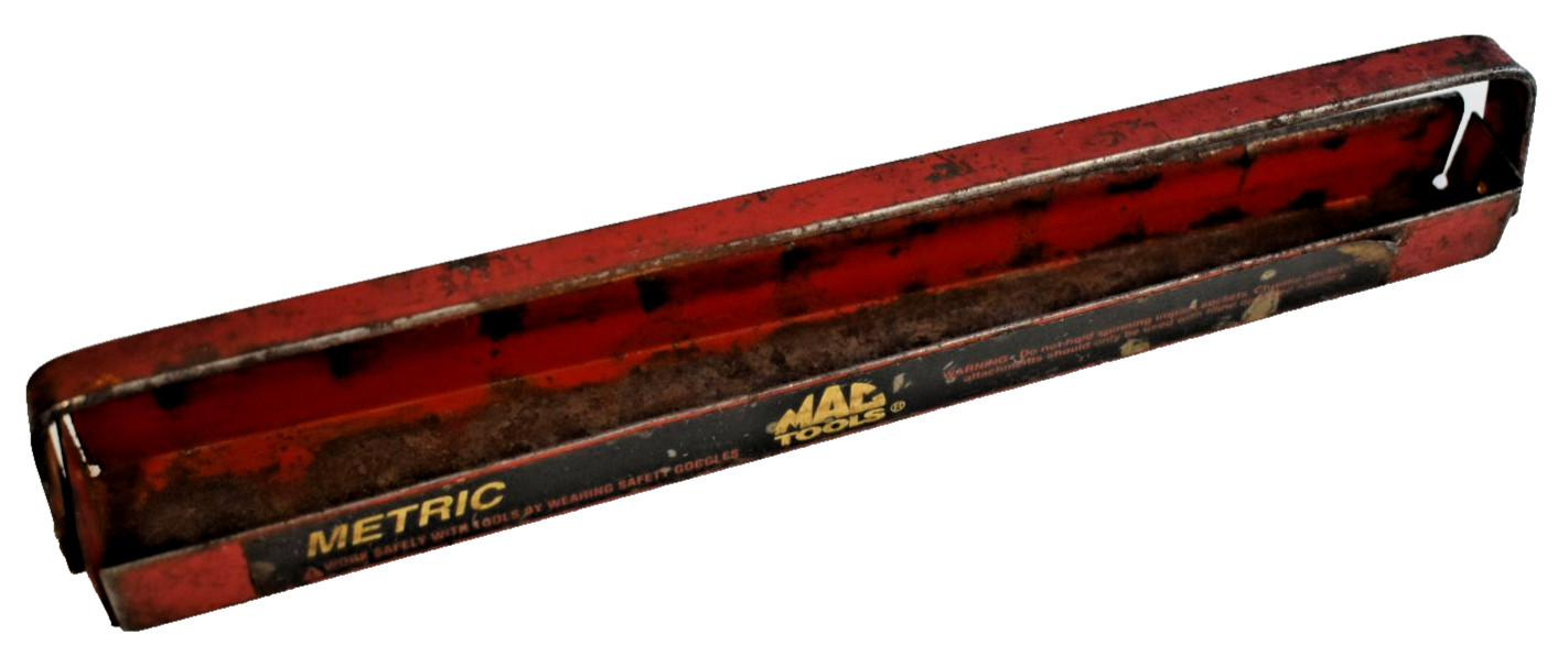 MAC Tools XT25Y 10″ Metric Set Socket Tray Metal Vintage
