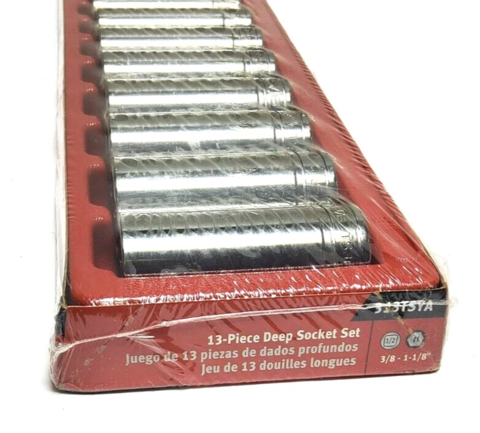 NEW Snap-on™ 1/2″ drive 6-point DEEP socket SET 3/8″ thru 1 1/8″ 313TSYA Unused