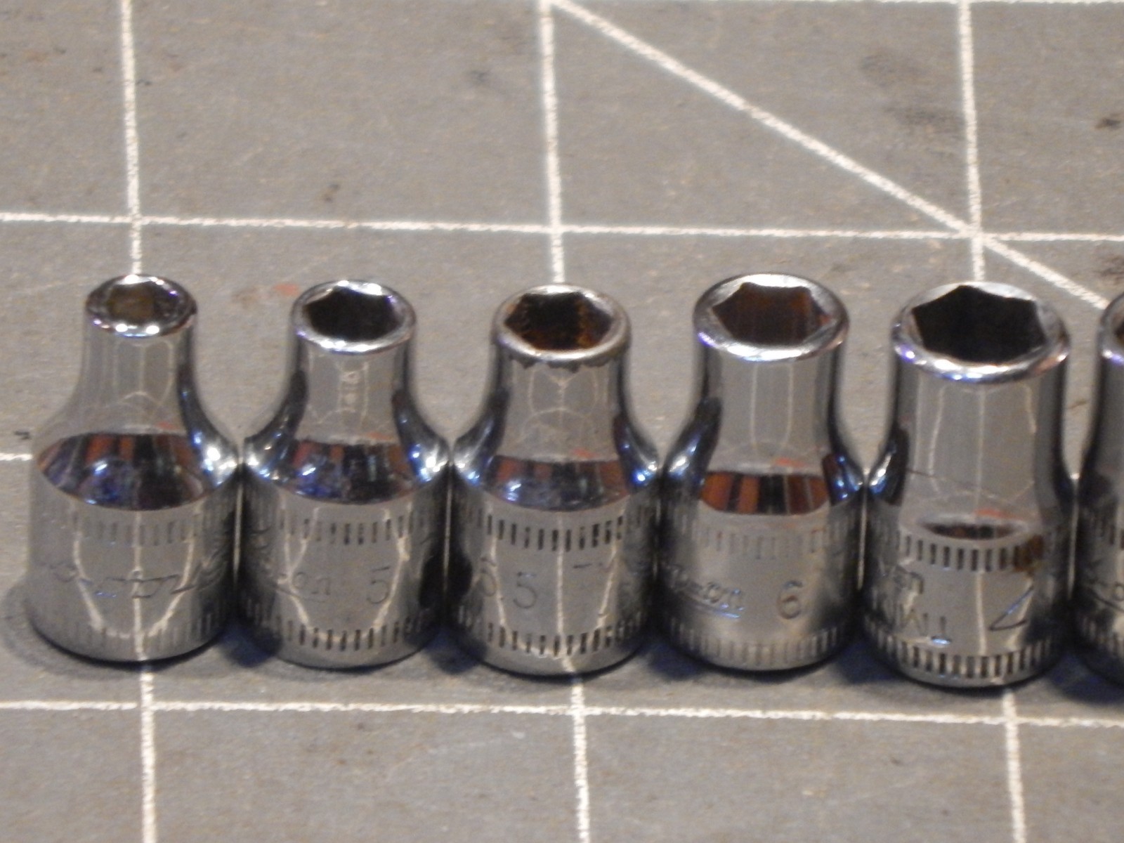 Snap On Tools 11Pc Metric 1/4″ Drive Shallow Socket Set 4MM 14MM 6Pt Dr TMM