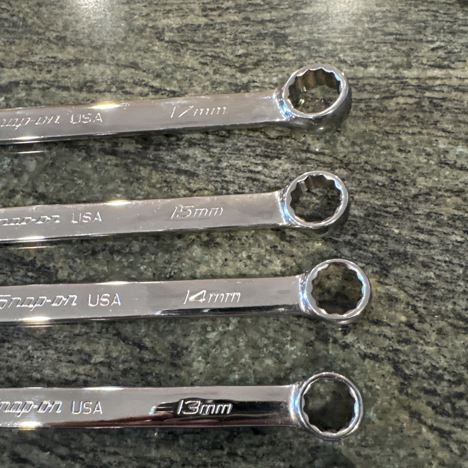 Snap-On soexm707 7 Pc flank drive plus metric wrench set 10-15,17mm new