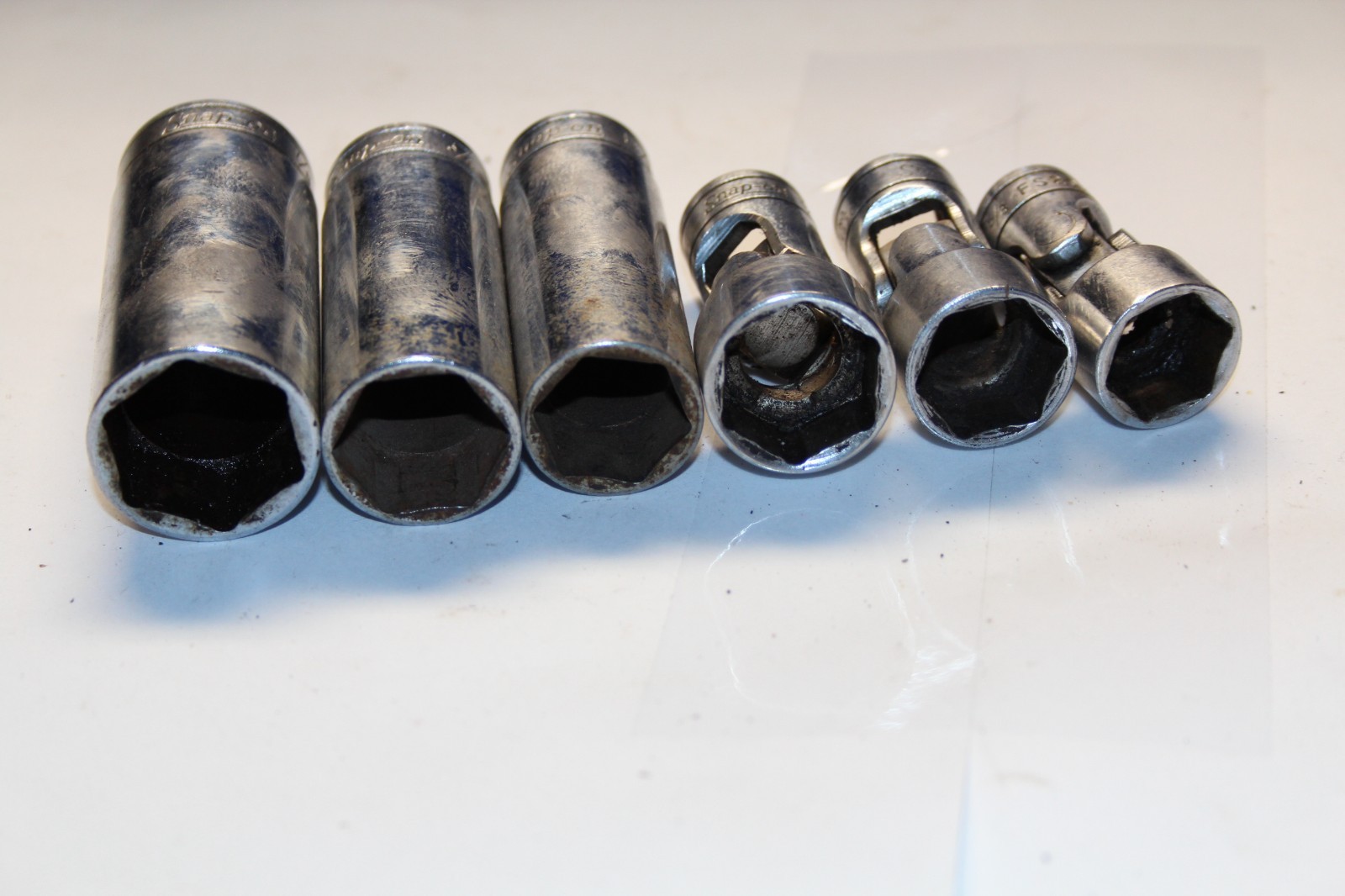 Snap-On 6pc 3/8” Drive SAE Deep & Universal Socket Set SFS221 SFS241 SFS281 FS20