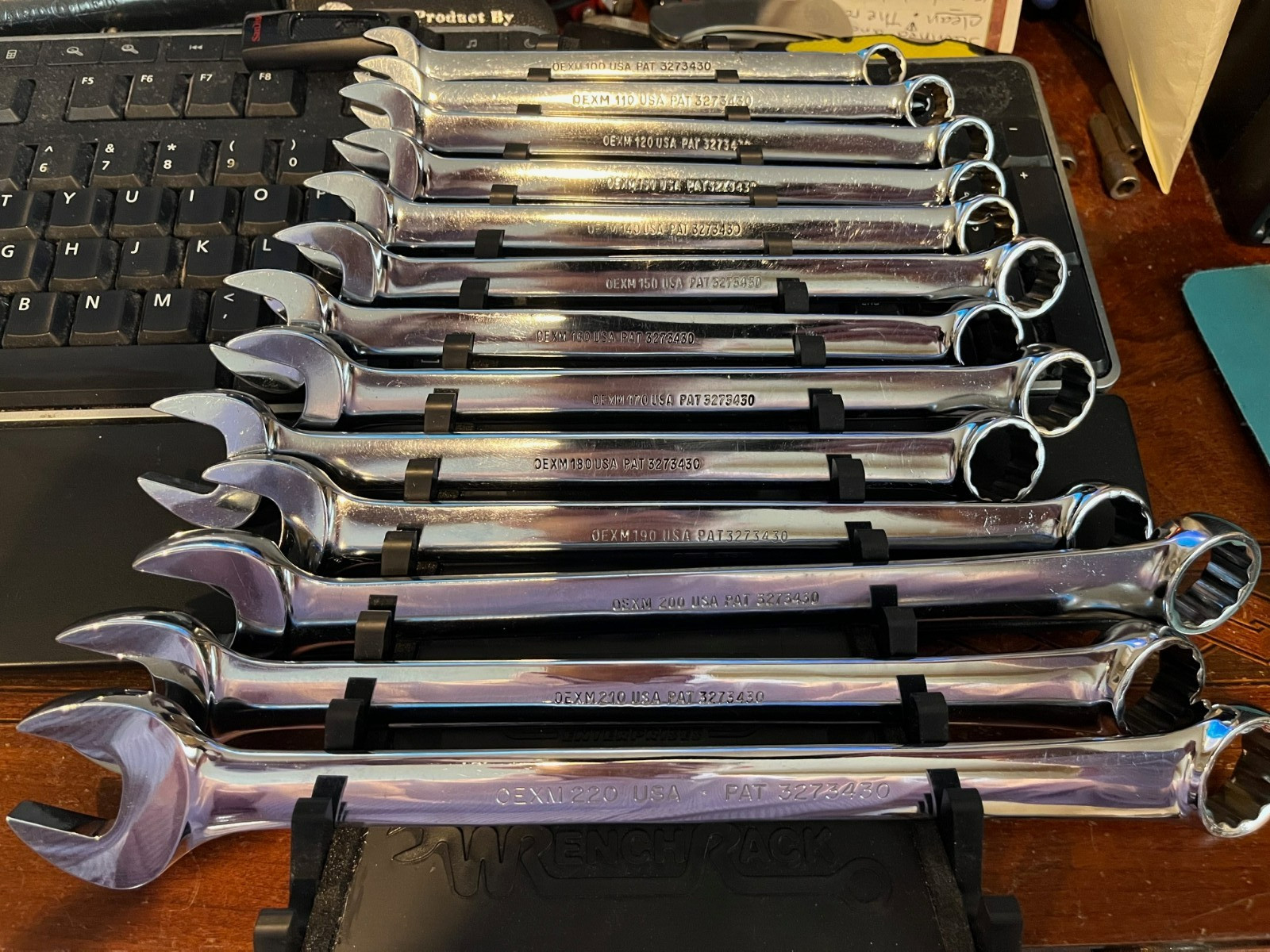 Snap-on OEXM713 – 13 Piece Metric Standard Handle 12Pt Combination Wrench Nice !