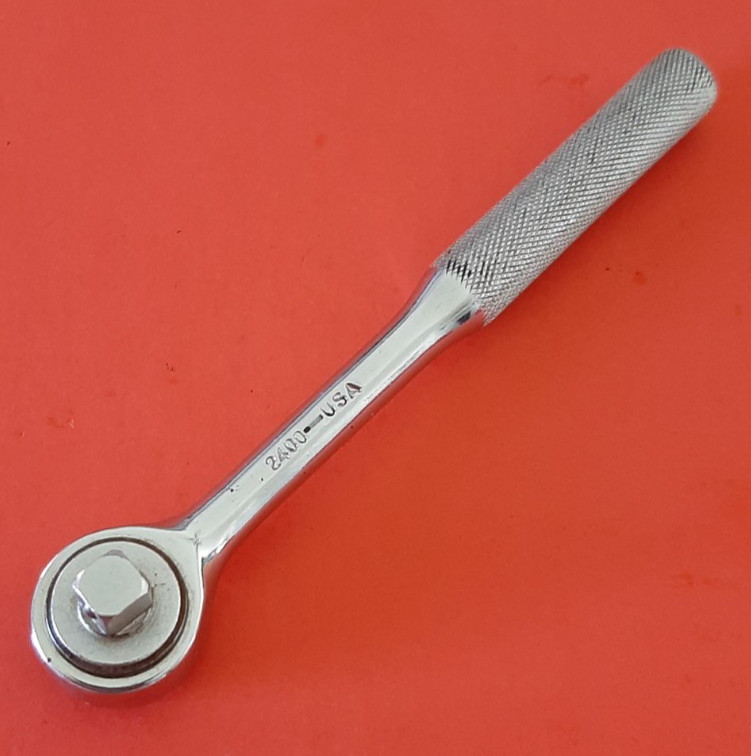 Nice Vintage Wright Tools No. 2400 Chrome Reversible Ratchet 1/4″ Drive USA Tool