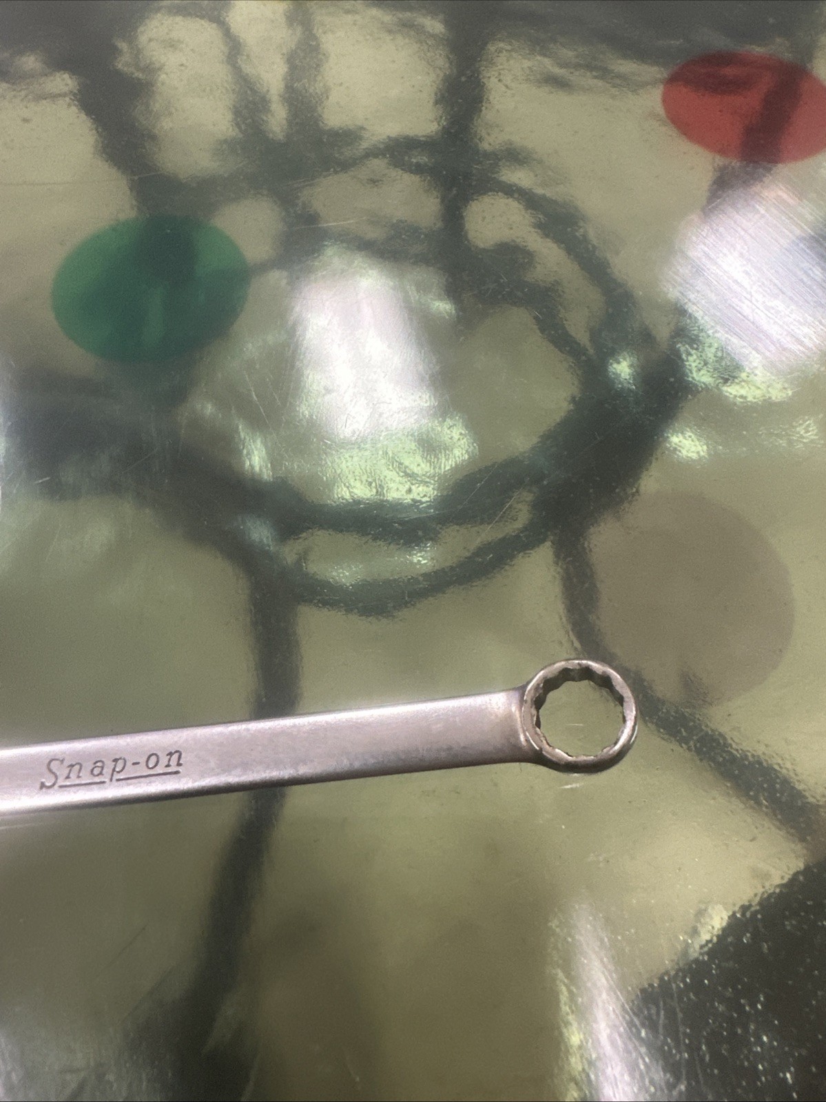 Snap On Tools OEX120 3/8” 12 Point SAE Short Combination Wrench USA 1985