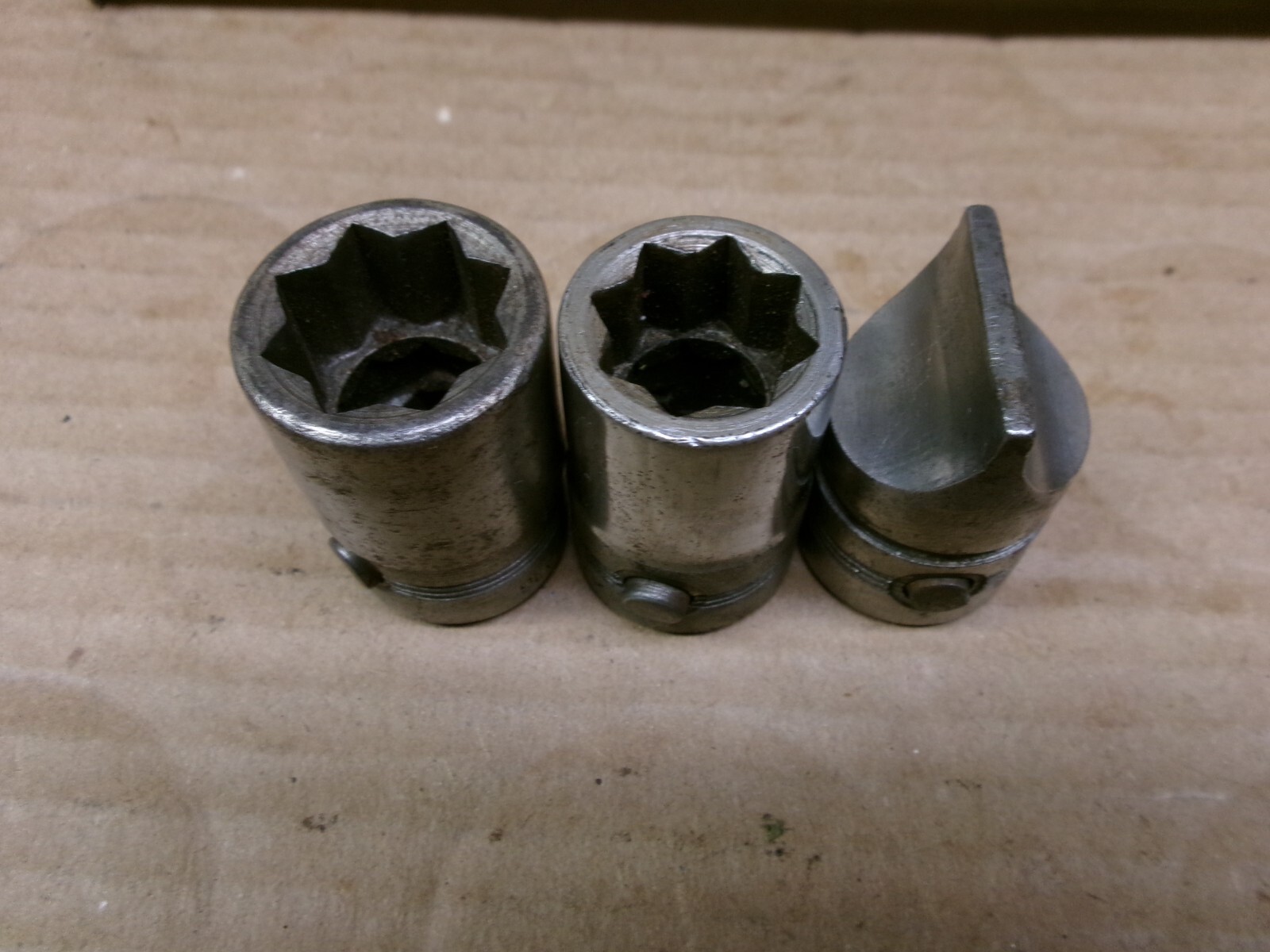 Vintage Black Hawk USA 1/2″ 3-piece 8-Point Drag Link Socket Lot