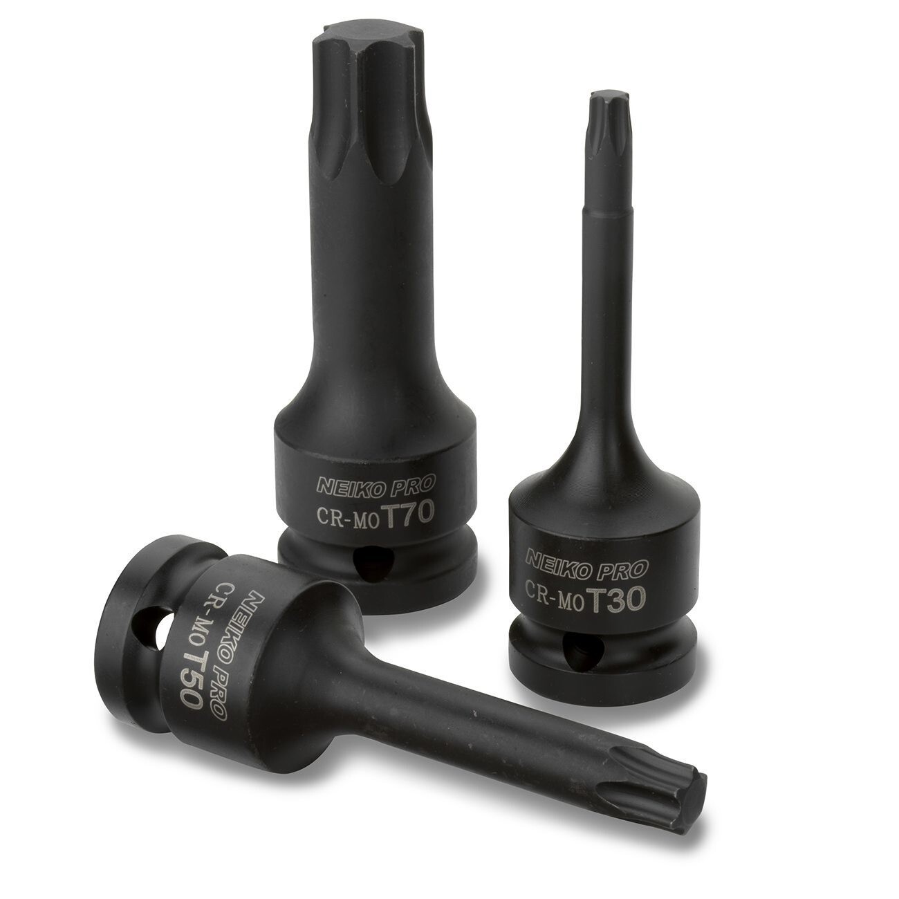 PRO GRADE 8 Pcs 1/2″ Dr. Torx Star Impact Socket Bit Driver Set T30 to T70 Cr-Mo