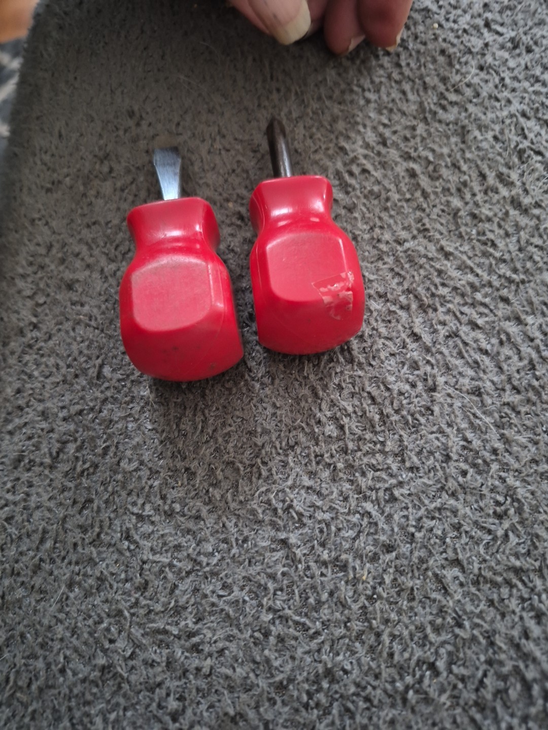 MAC Standard Flat Tip Phillips Cross Hard Handle Stubby Screwdriver Set