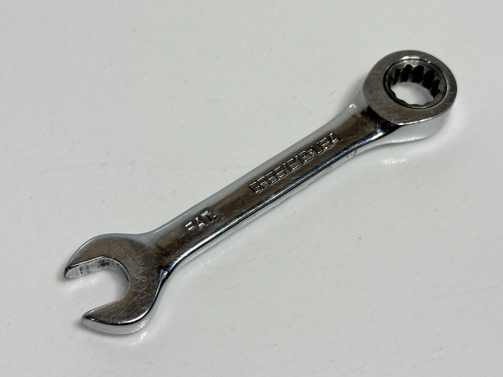 Matco Tools USA GRBSM1212 SAE 3/8” Ratcheting Combination Wrench Stubby Chrome