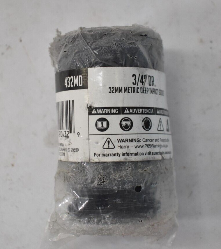 Sunex Tools 3/4″ Drive Deep 6 Point Metric Impact Socket Tool 432MD Black Oxide