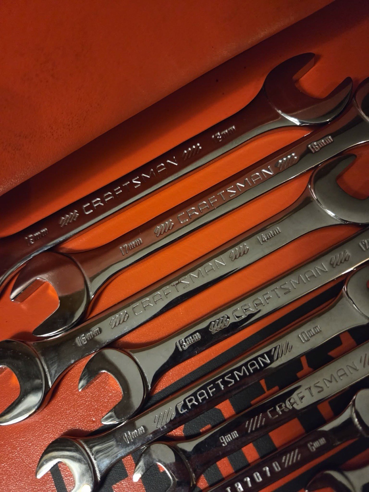 Craftsman Tools Open End Wrench Set Metric/SAE Polished (NEW)