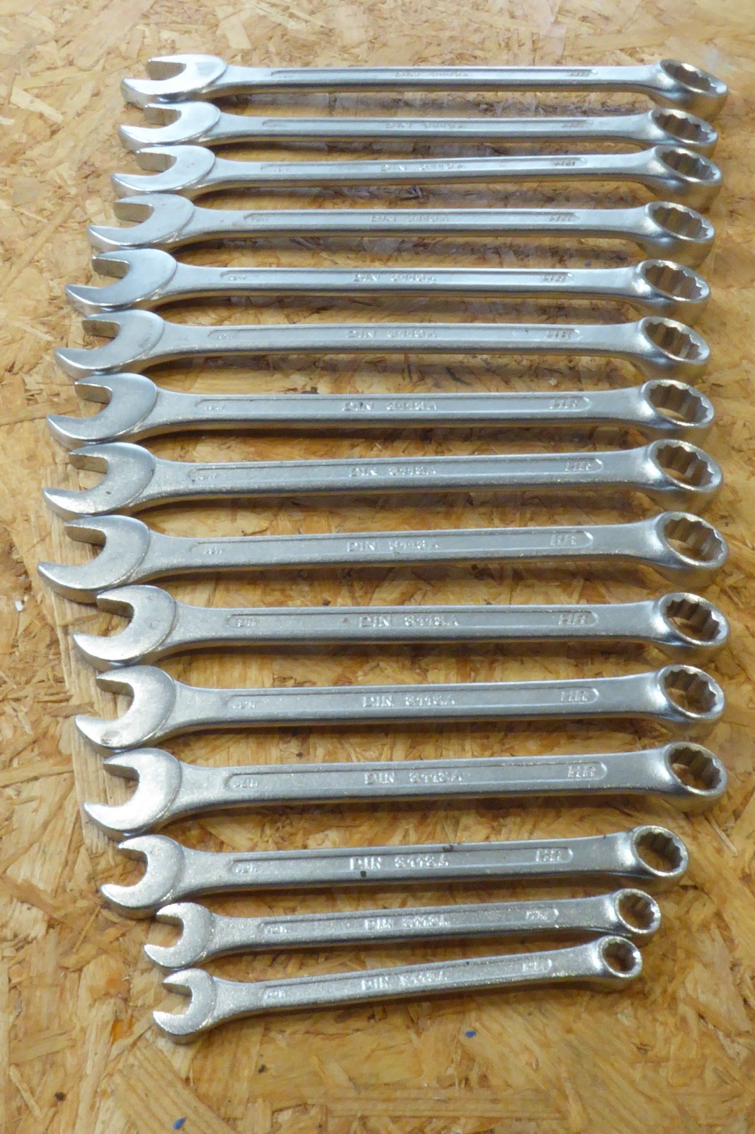 DIN 3113A set 15 metric combination spanners 6-24mm see listing for all sizes
