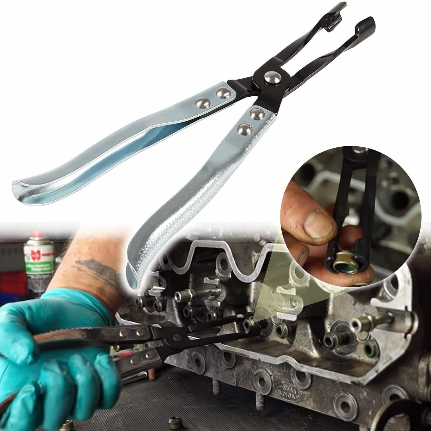 HW0107 Valve Stem Seal Pliers Seal Re-moval Tool Steel Fits for Most of Car✨