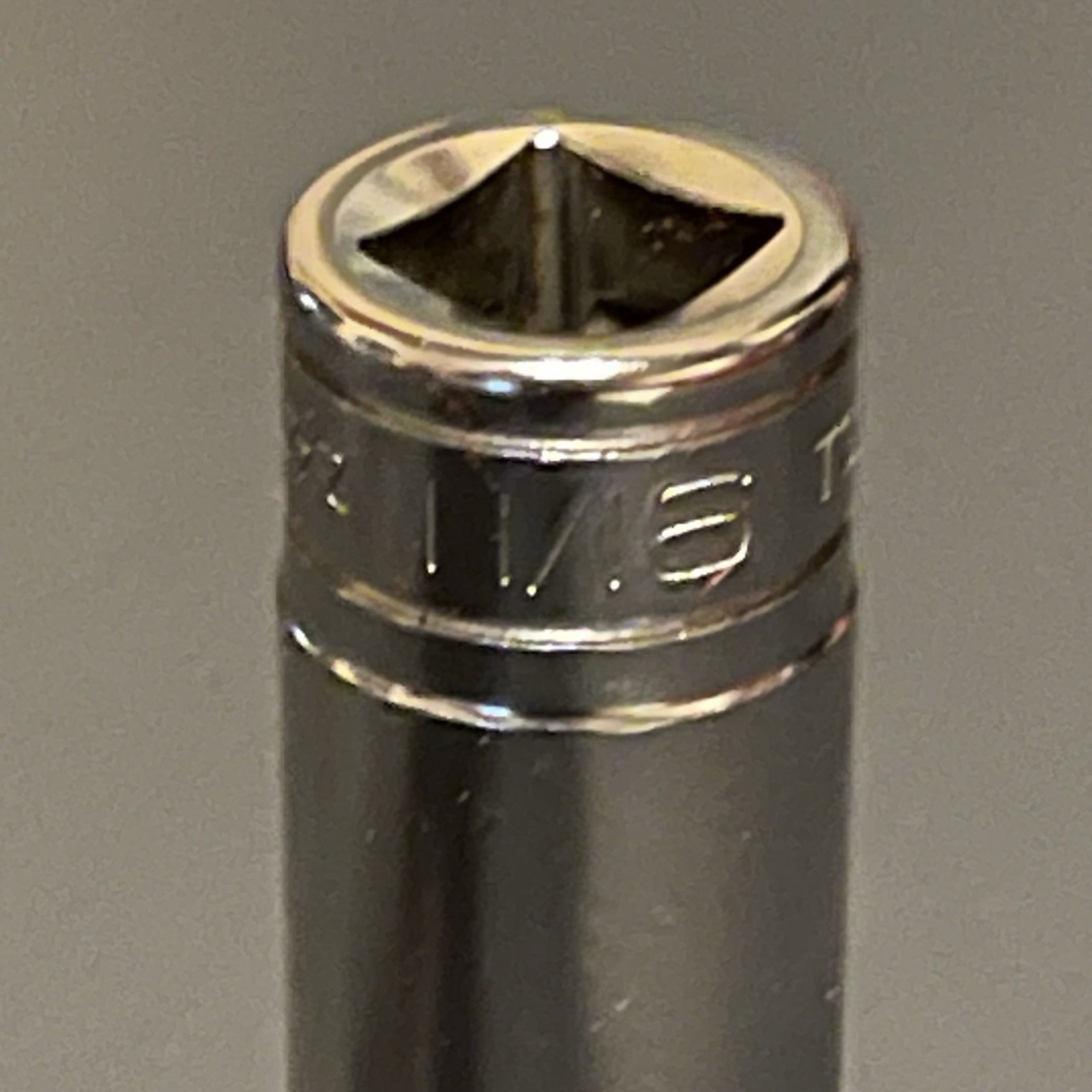 New! Snap On 11/16” Deep 1/2” Drive Socket 6 Point Chrome TS221 USA