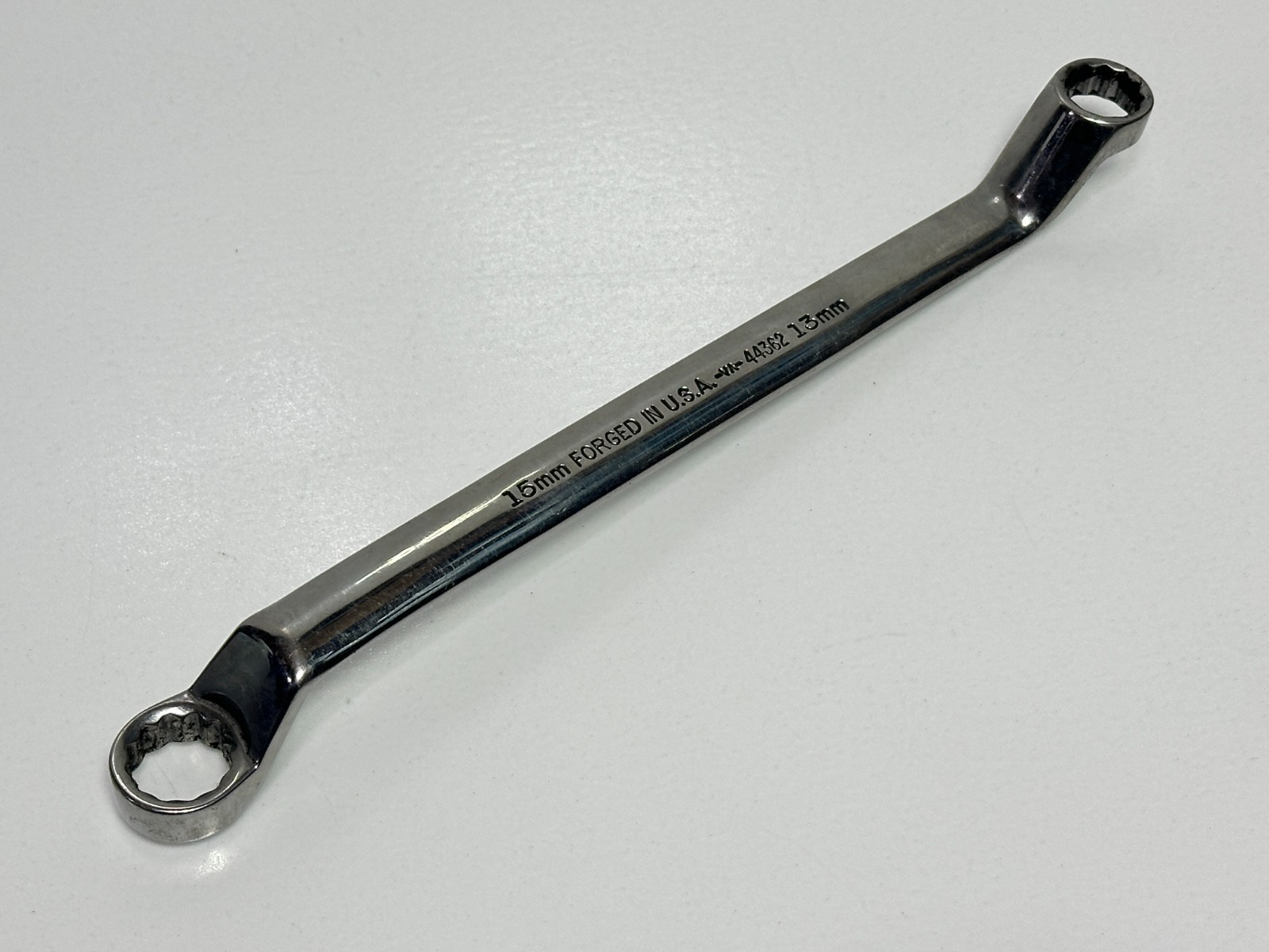 Craftsman Tools USA 44362 VA 13mm x 15mm Metric Offset Box End Wrench, 12 Point