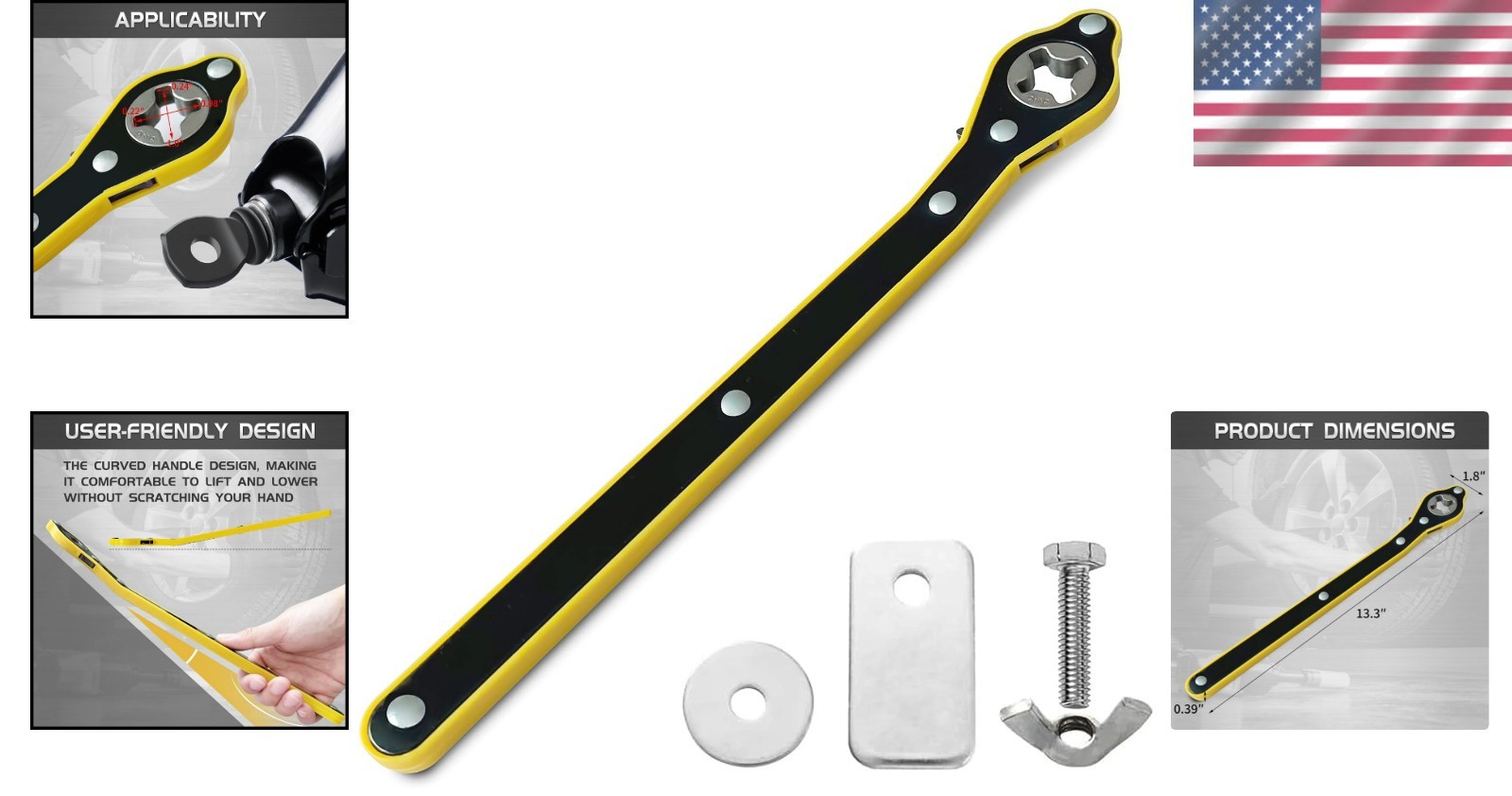 User-Friendly Scissor Jack Ratchet Wrench – Forward-Reversal for Versatile Usage
