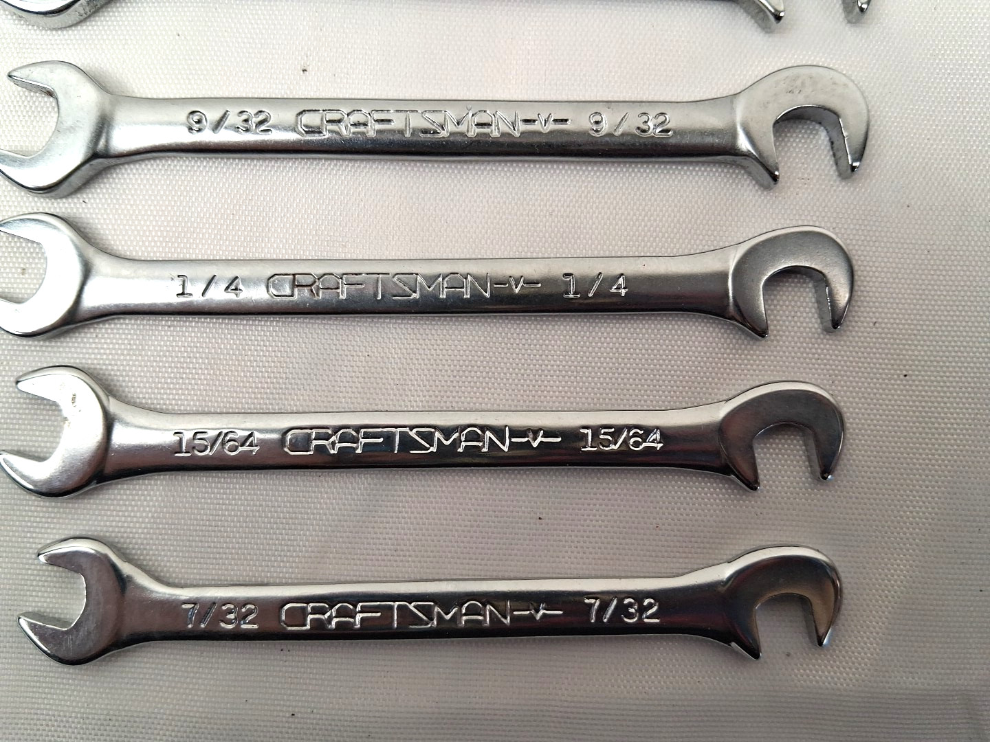 Craftsman 8 Pc Open End Ignition Wrench Set #9 4306 Vintage V Series