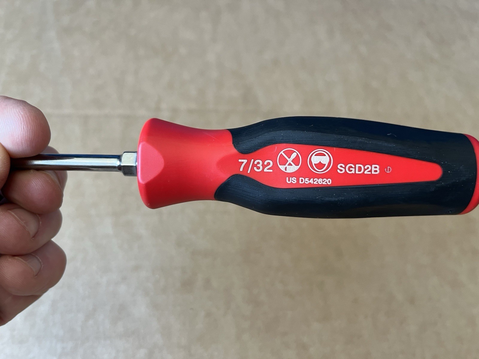 Snap On SGD2B Screwdriver 7/32” New Tool In Classic Red Instinct Handle