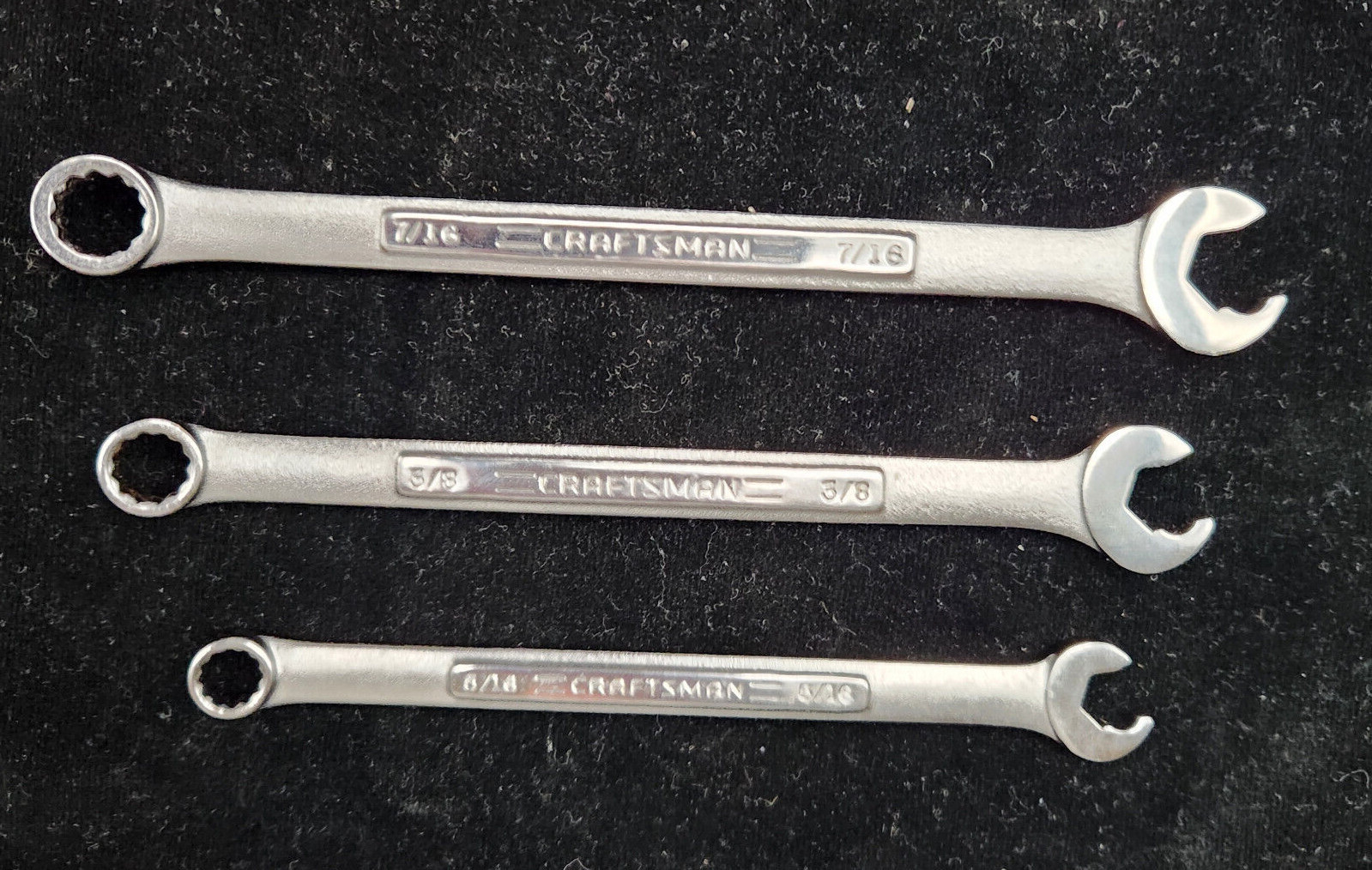 Craftsman -VA- 3pc Speed/Combination Wrench Set 5/16″ TO 7/16″ USA — Lot 2790