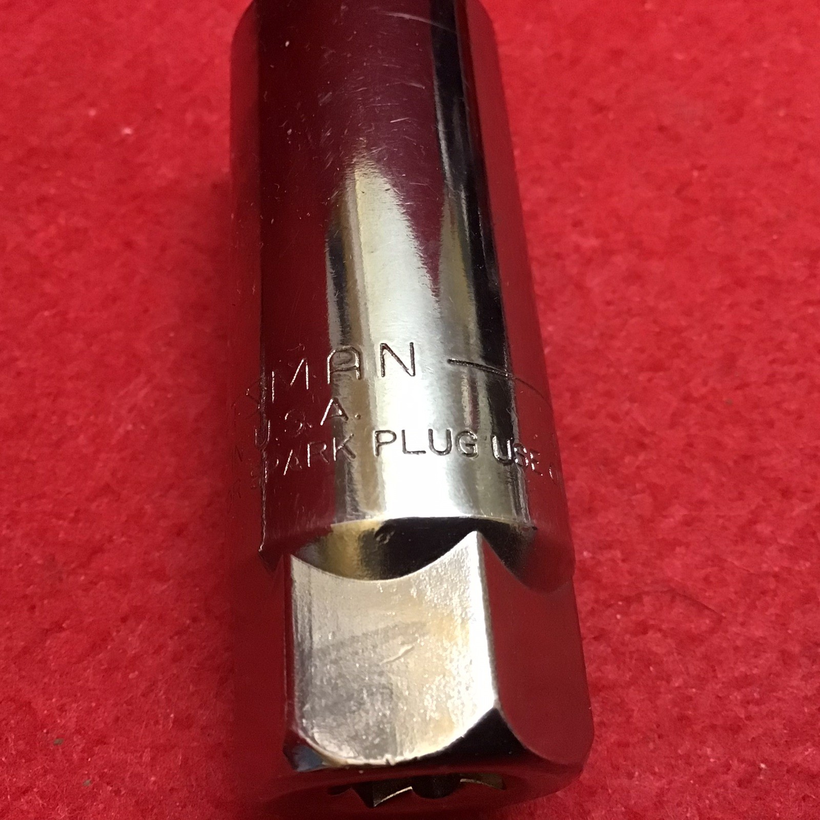 NOS-NEW- CRAFTSMAN USA 3/8” DR. 18mm SPARK PLUG SOCKET #43330, CHROME