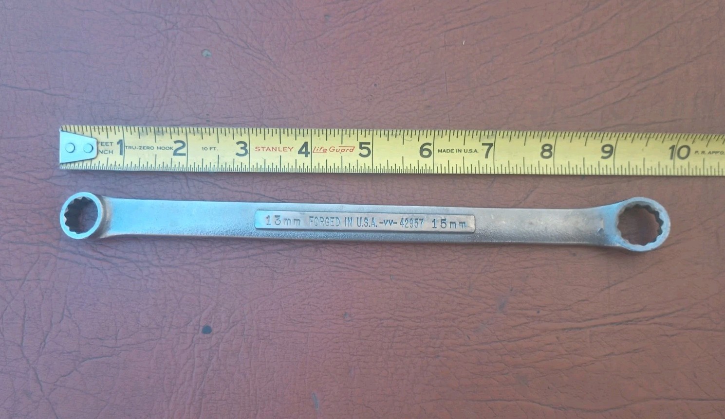 Craftsman 13mm X 15mm Metric Box End Wrench 12 Point -VV- 42957 USA