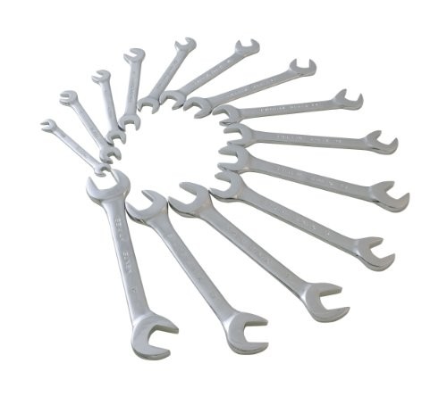 Sunex 9914MA 14-piece Metric Angle Head 6mm-19mm Wrench Set, Full Polish