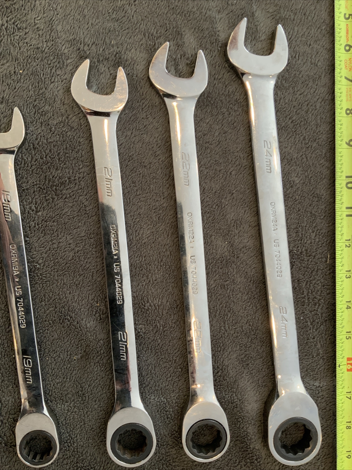 Snap On Non Reversible Ratcheting Wrenches, 12-16…18, 19….21, 22….14mm….L