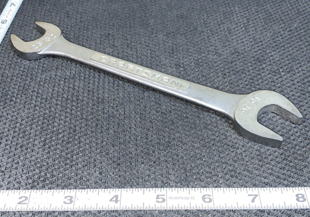 Vintage Craftsman V Series 13/16” x 25/32” SAE Double Open End Wrench USA 44583