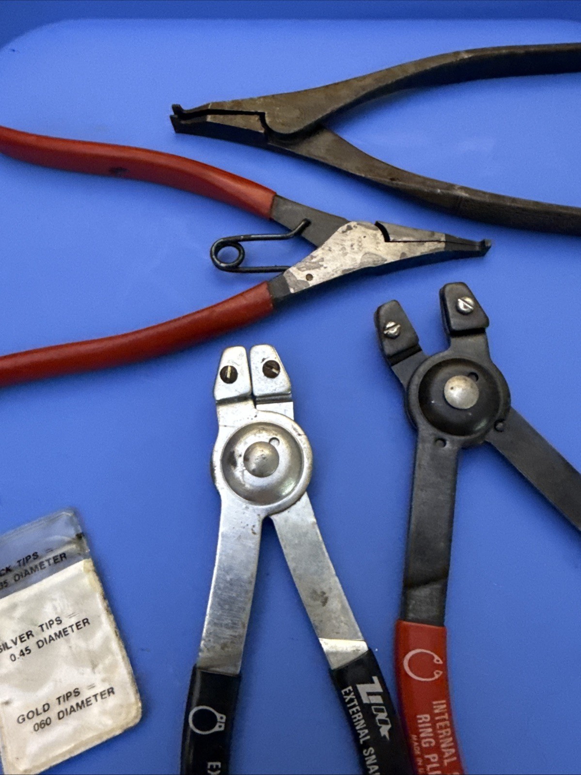 ZIM No 976 AND 977 Combination Snap Ring Plier Set – Internal External Tips USED