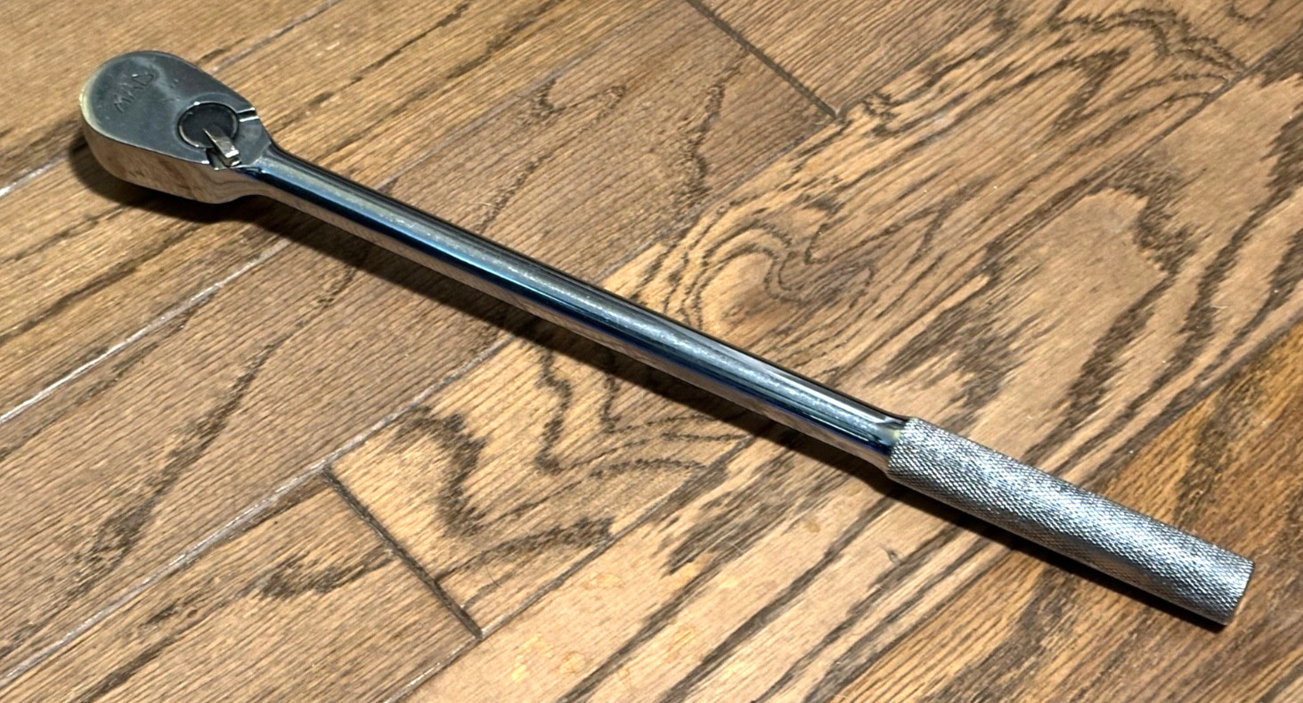 🇺🇸 MAC Tools 1/2″ Drive 15” EXTRA Long Ratchet Wrench Handle Knurled Grip Pear