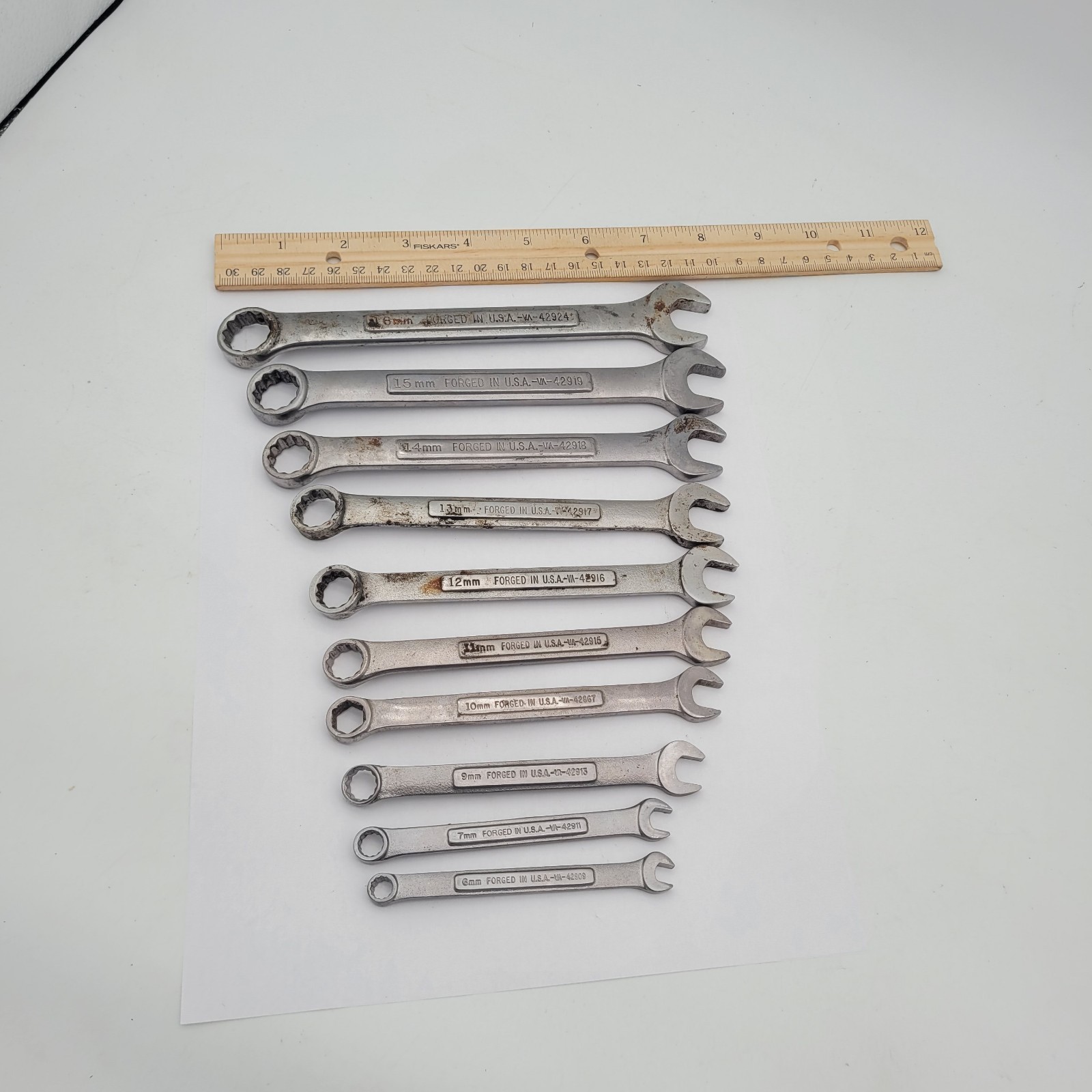 CRAFTSMAN USA Metric 12pt Combination 10pc Wrench Set 6mm to 16mm -V^- VV Lot