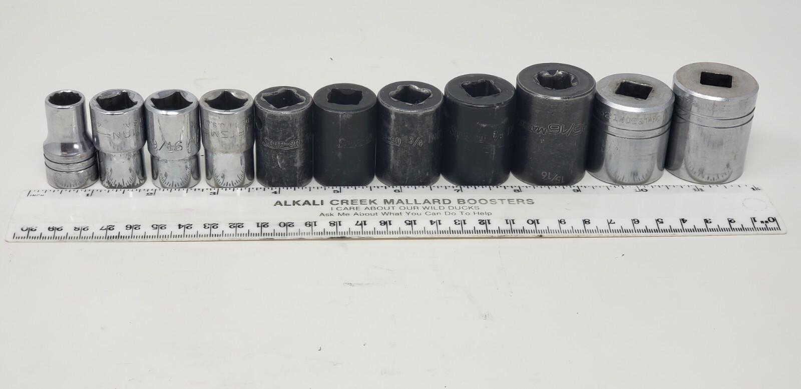 Asst 1/2″ Drive 7/16 -1 1/16 Sockets (MAC,Snap On,Craftsman,Indestro,Matco)