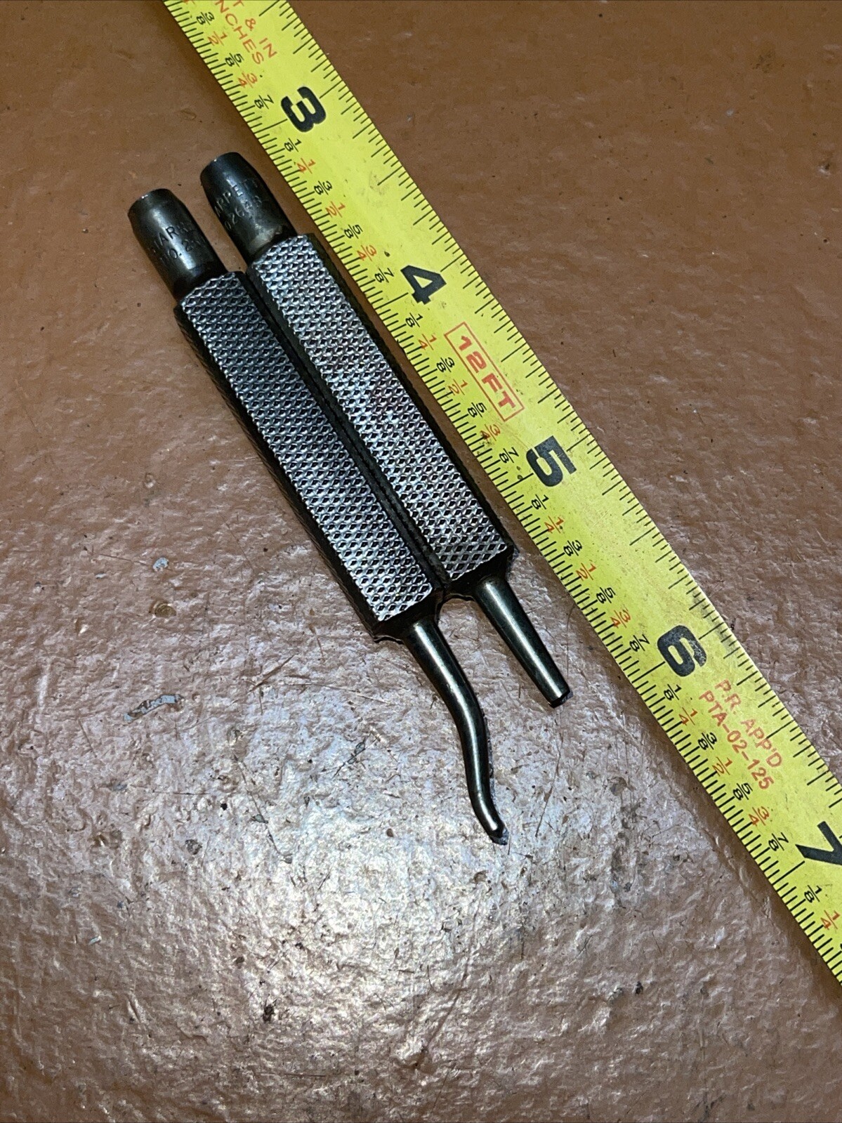 Vintage Starrett USA 264B Short Stubby Center Punch Set Knurled Grip 2 Piece