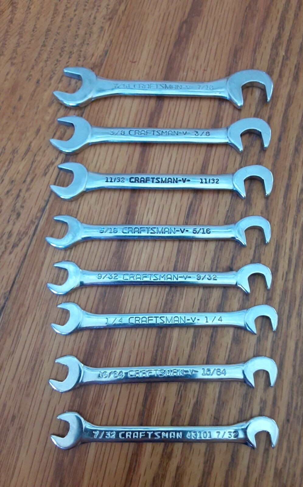 Craftsman 8pc. oped end ignition wrench set v series 9-4306