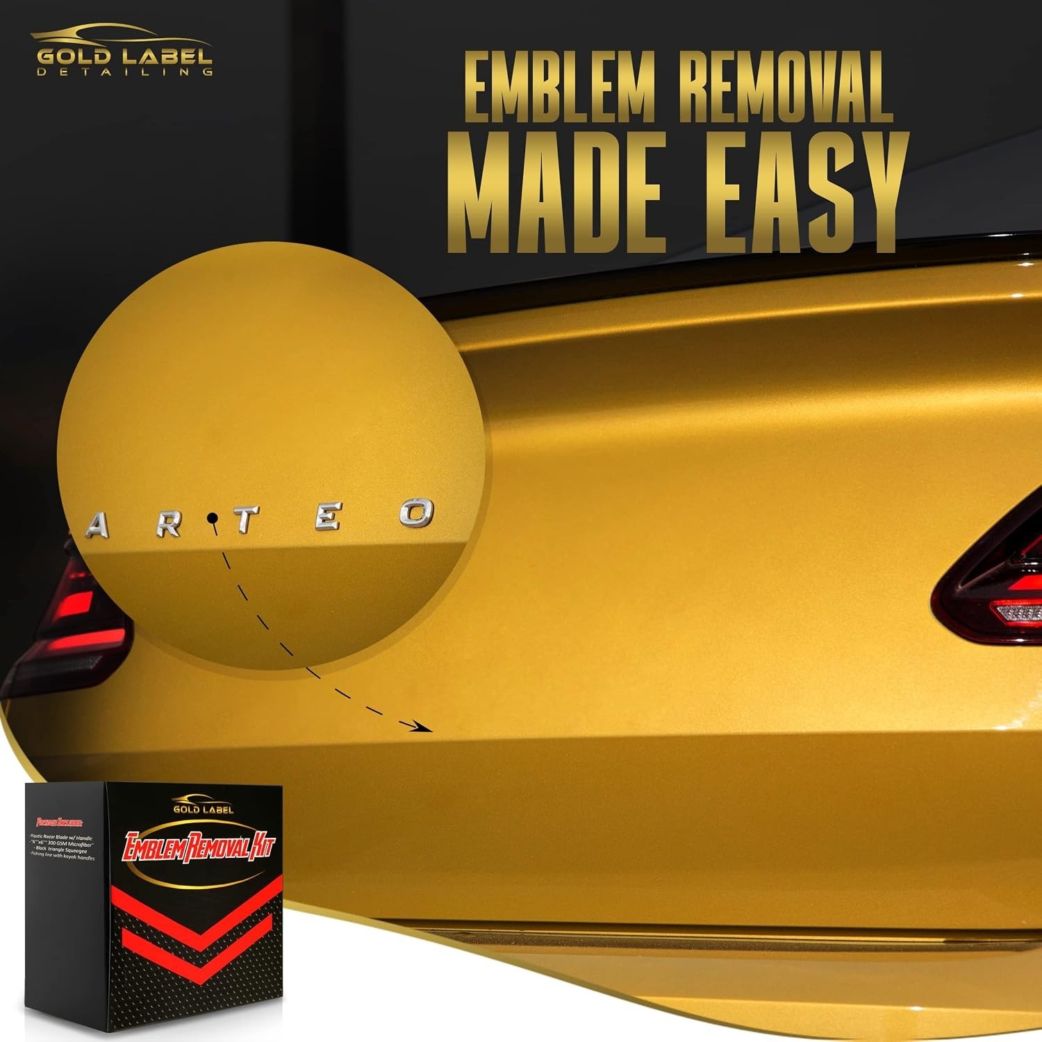 Car Wrapping Essential: Logo Remover Kit with Soft Applicator & Repair Sponge