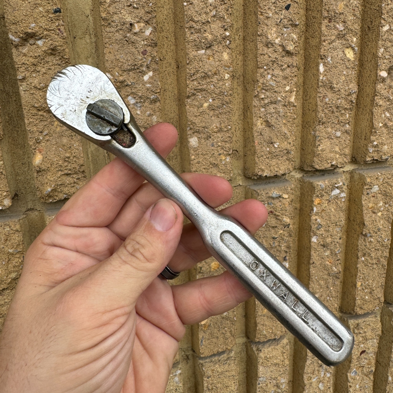 Vintage Oxwall 3/8” Drive Socket Wrench / Ratchet 7.5” Long MADE IN JAPAN