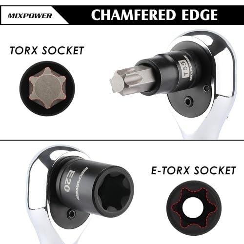 32 Piece Torx Bit Socket Set Star Bits E-Torx Sockets CR-V S2 Alloy Steel