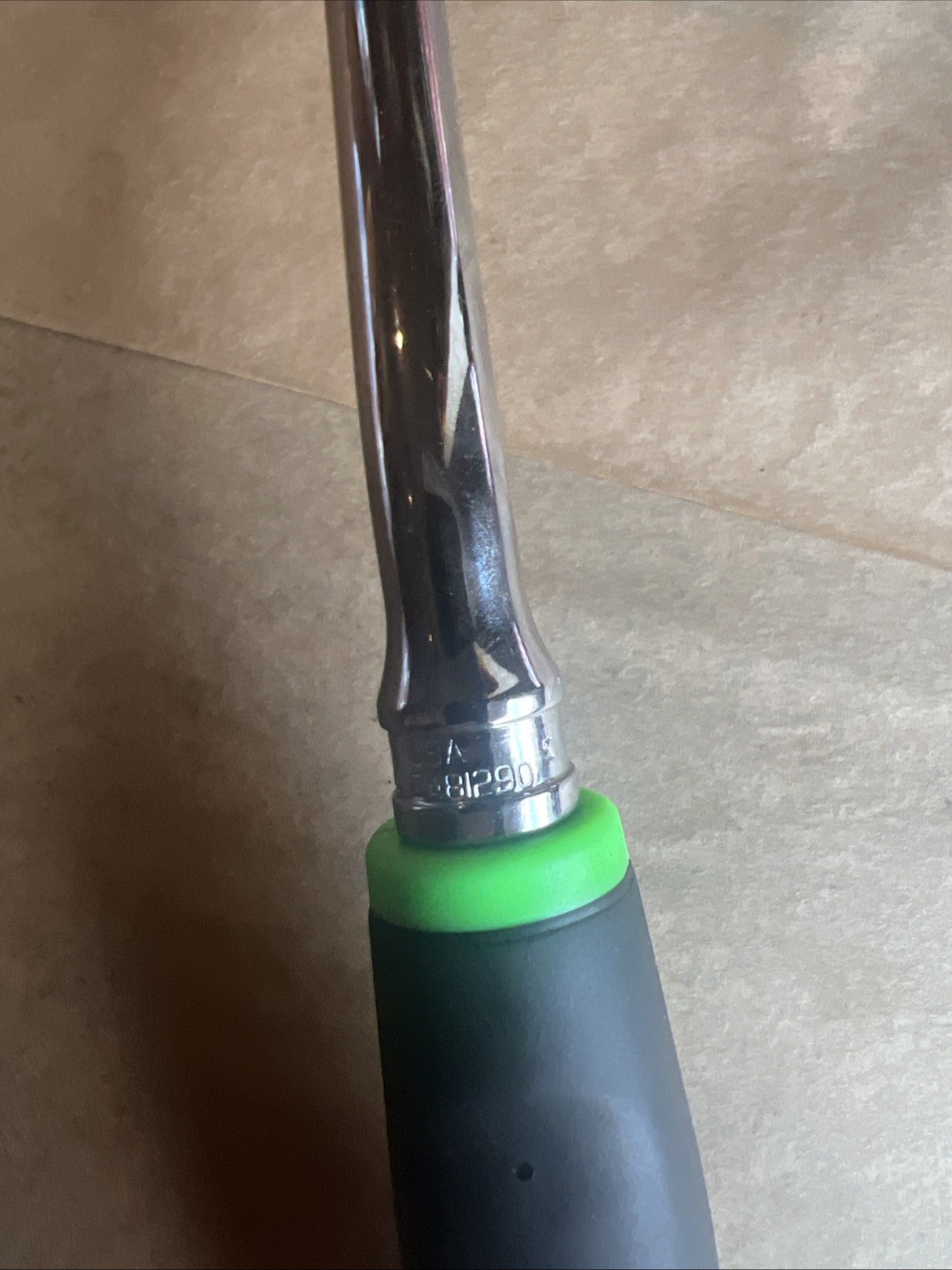 Snap-on 3/8″ Soft Grip Standard Handle Bent Flex-Head Ratchet (Green) FHBF80AG M